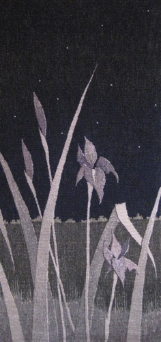Irises by Night
Wool, silk and linen 
36” x 18”, 2010